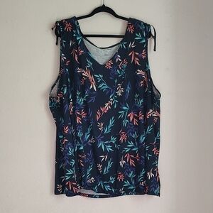 Woman Within Sleeveless Tropical Top Size 5X